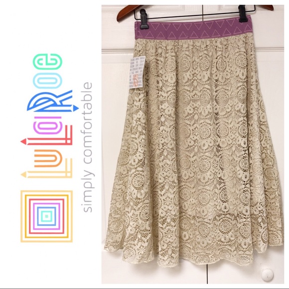 LuLaRoe Dresses & Skirts - NEW LULAROE CREAM LACE LOLA SKIRT